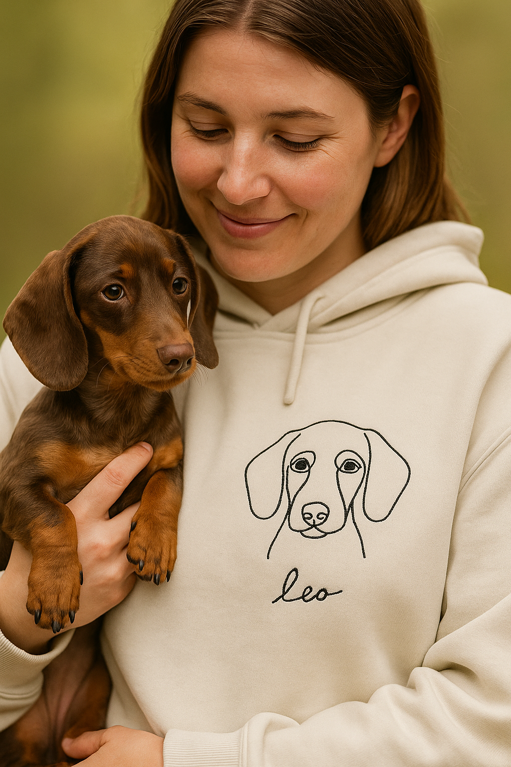 Personlig linjekonst-hoodie